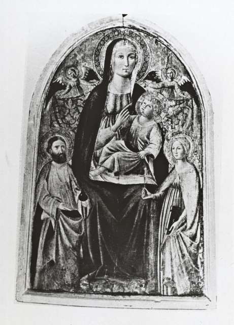 Anonimo — Anonimo fiorentino sec. XV - Madonna con Bambino, angeli e santi — insieme